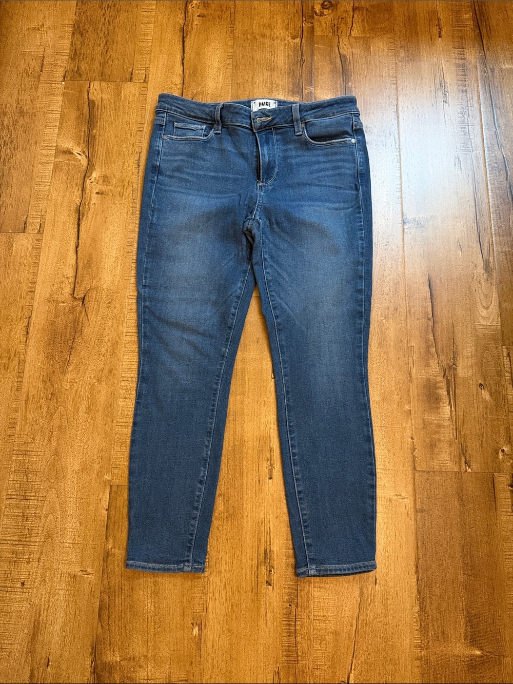 PAIGE Verdugo Crop Women’s Blue Skinny Jeans